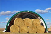 Round bale stack